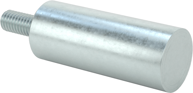 Erkek Dişli Manyetik Yuvarlak Ayırıcı, Alnico Mıknatıslı Çinko Kaplı Çelik, 8 mm OD
