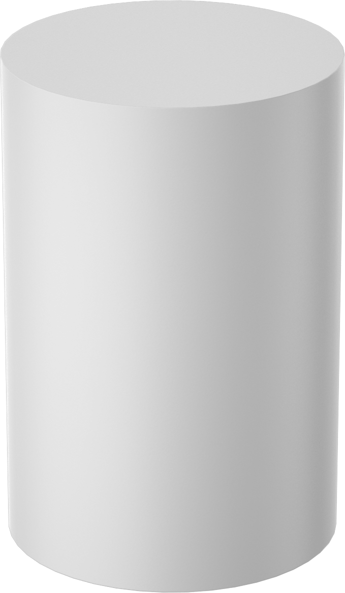 Kaygan UHMW Polietilen Disk, 4" Çap, 6 inç Uzunluk