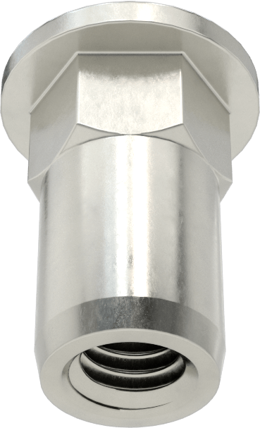 Ağır Hizmet Tipi Bükülmeye Dayanıklı Altıgen Şekilli Perçin Somunları, 18-8 Paslanmaz Çelik, M4 x 0,7 mm Diş Boyutu