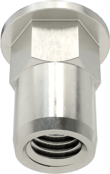 Ağır Hizmet Tipi Bükülmeye Dayanıklı Altıgen Şekilli Perçin Somunları, 18-8 Paslanmaz Çelik, M5 x 0,8 mm Diş Boyutu