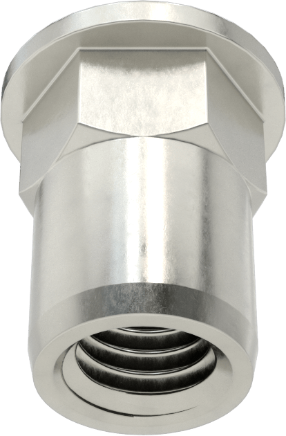 Ağır Hizmet Tipi Bükülmeye Dayanıklı Altıgen Şekilli Perçin Somunları, 18-8 Paslanmaz Çelik, M8 x 1,25 mm Diş Boyutu