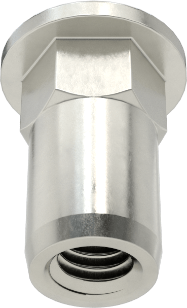 Ağır Hizmet Tipi Bükülmeye Dayanıklı Altıgen Şekilli Perçin Somunları, 316 Paslanmaz Çelik, M4 x 0,7 mm Diş Boyutu