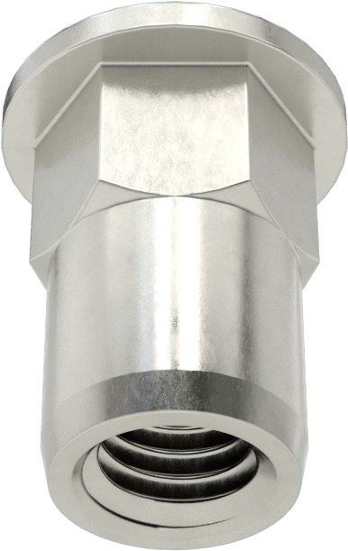 Ağır Hizmet Tipi Bükülmeye Dayanıklı Altıgen Şekilli Perçin Somunları, 316 Paslanmaz Çelik, M5 x 0,8 mm Diş Boyutu