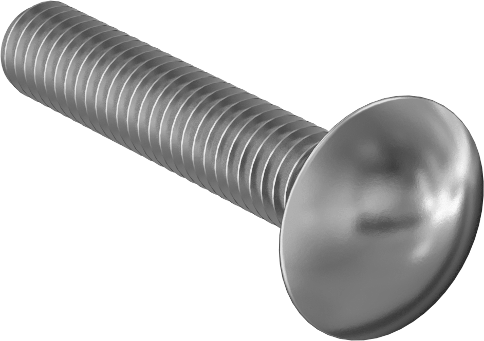 Çinko Kaplı Sınıf 2 Çelik Kare Boyunlu Taşıma Cıvatası, Düşük Mukavemetli, 5/16"-18 Diş Boyutu, 1-3/4" Uzunluk