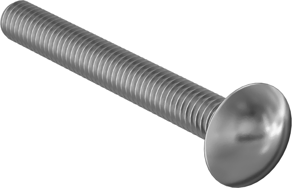 Çinko Kaplı Sınıf 2 Çelik Kare Boyunlu Taşıma Cıvatası, Düşük Mukavemetli, 5/16"-18 Diş Boyutu, 2-3/4" Uzunluk