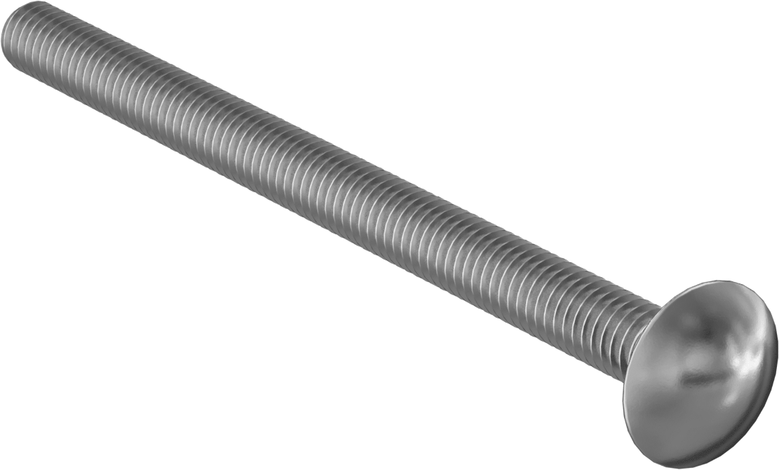 Çinko Kaplı Sınıf 2 Çelik Kare Boyunlu Taşıma Cıvatası, Düşük Mukavemetli, 5/16"-18 Diş Boyutu, 4-1/2" Uzunluk