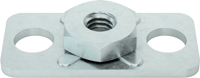 Çelik Dar Tabanlı Yapıştırıcıya Hazır Somunlar, M4 x 0,7 mm Diş Boyutu, 24 mm Taban Uzunluğu