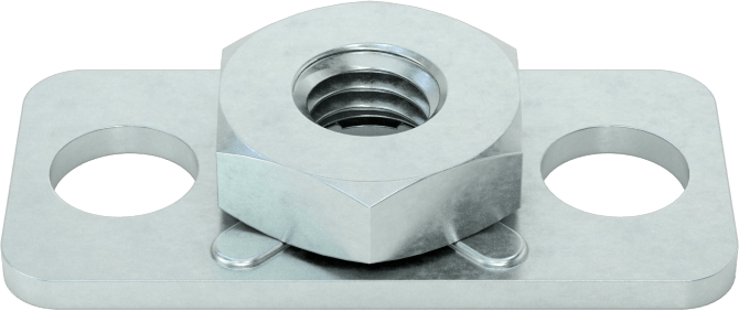 Çelik Dar Tabanlı Yapıştırıcıya Hazır Somunlar, M5 x 0,8 mm Diş Boyutu, 24 mm Taban Uzunluğu