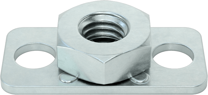 Çelik Dar Tabanlı Yapıştırıcıya Hazır Somunlar, M6 x 1 mm Diş Boyutu, 24 mm Taban Uzunluğu