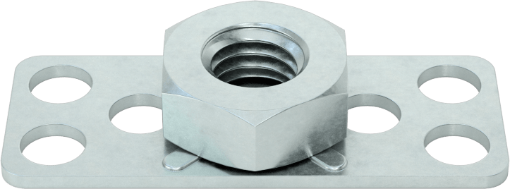 Çelik Dar Tabanlı Yapıştırıcıya Hazır Somunlar, M8 x 1,25 mm Diş Boyutu