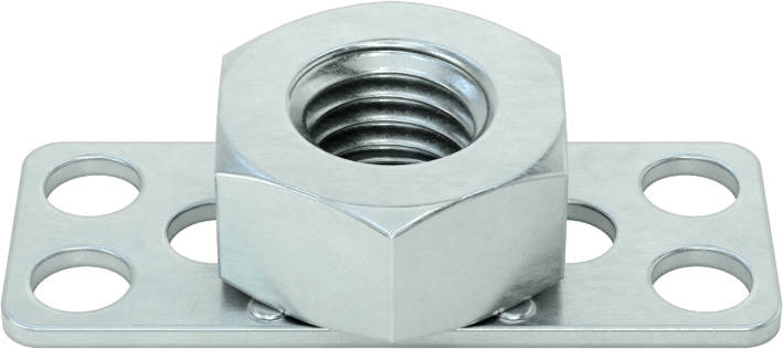 Çelik Dar Tabanlı Yapıştırıcıya Hazır Somunlar, M10 x 1,5 mm Diş Boyutu
