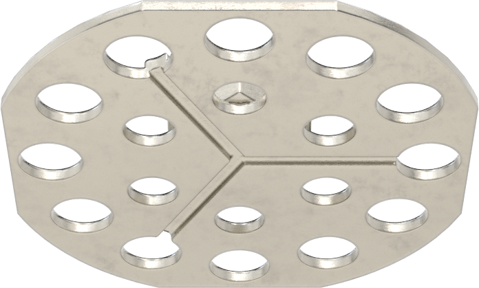 316 Paslanmaz Çelik Kapalı Uçlu Yapıştırıcı Hazır Somun, 1/4"-20 Diş Boyutu, 1-1/2" Taban Çapı, 7/16" Somun Genişliği