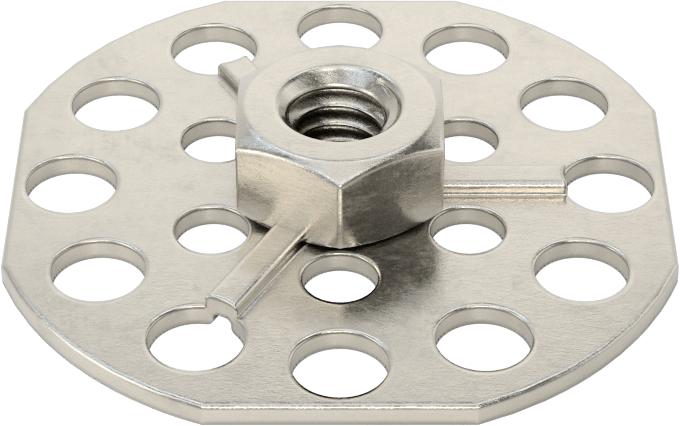 316 Paslanmaz Çelik Kapalı Uçlu Yapıştırıcı Hazır Somun, 1/4"-20 Diş Boyutu, 1-1/2" Taban Çapı, 7/16" Somun Genişliği