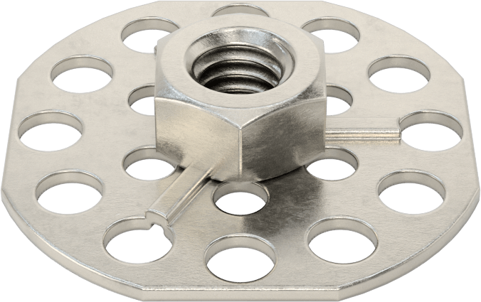 316 Paslanmaz Çelik Kapalı Uçlu Yapıştırıcı Hazır Somun, 5/16"-18 Diş Boyutu, 1-1/2" Taban Çapı, 1/2" Somun Genişliği