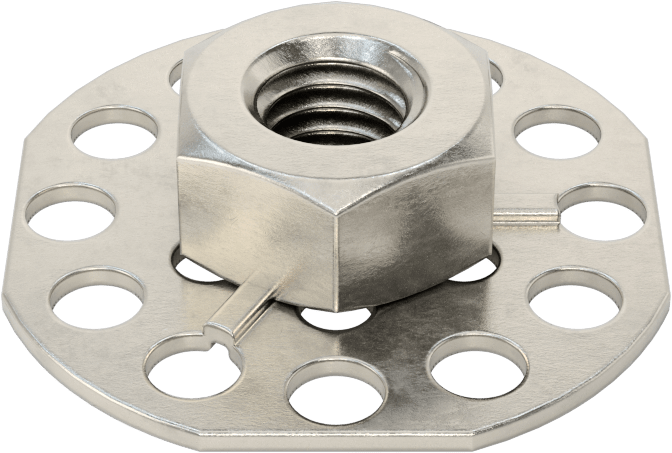 316 Paslanmaz Çelik Kapalı Uçlu Yapıştırıcı Hazır Somun, 3/8"-16 Diş Boyutu, 1-1/2" Taban Çapı, 21/32" Somun Genişliği