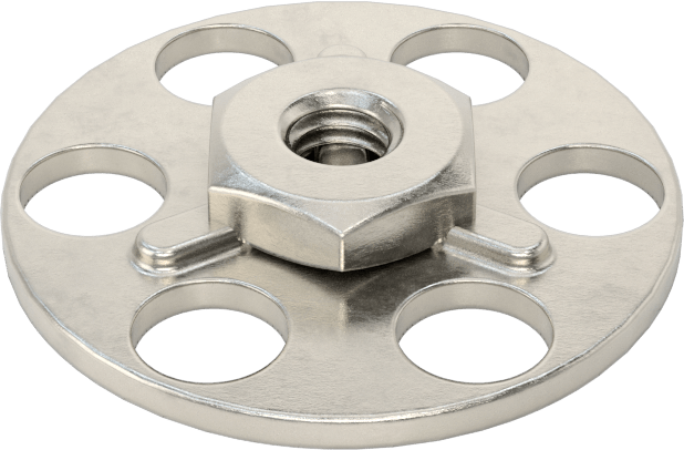 316 Paslanmaz Çelik Kapalı Uçlu Yapıştırıcı Hazır Somun, M4 x 0,7 mm Diş Boyutu, 23 mm Taban Çapı, 8,8 mm Somun Genişliği