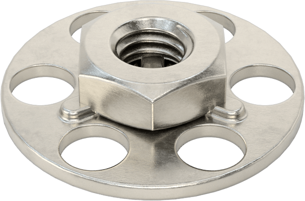 316 Paslanmaz Çelik Kapalı Uçlu Yapıştırıcı Hazır Somun, M6 x 1 mm Diş Boyutu, 23 mm Taban Çapı, 10,8 mm Somun Genişliği