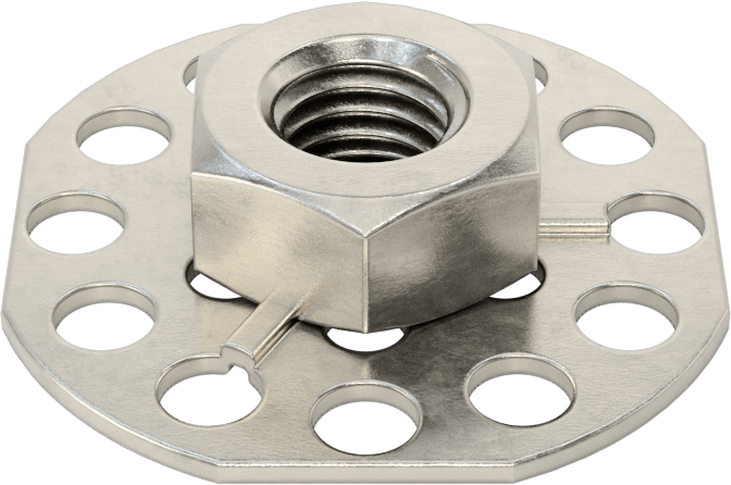 316 Paslanmaz Çelik Kapalı Uçlu Yapıştırıcı Hazır Somun, M10 x 1,5 mm Diş, 38 mm Taban Çapı, 16,8 mm Somun Genişliği