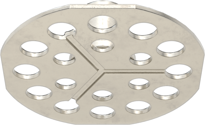 316 Paslanmaz Çelik Kapalı Uçlu Yapıştırıcı Hazır Somun, 1/4"-20 Diş Boyutu, 1-1/2" Taban Çapı, 3/8" Somun Genişliği