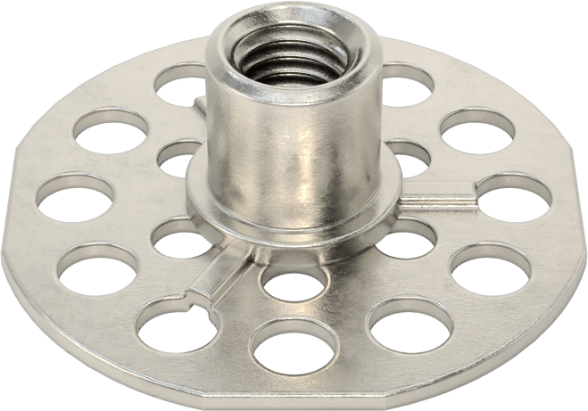 316 Paslanmaz Çelik Kapalı Uçlu Yapıştırıcı Hazır Somun, M8 x 1,25 mm Diş, 38 mm Taban Çapı, 10,9 mm Somun Genişliği