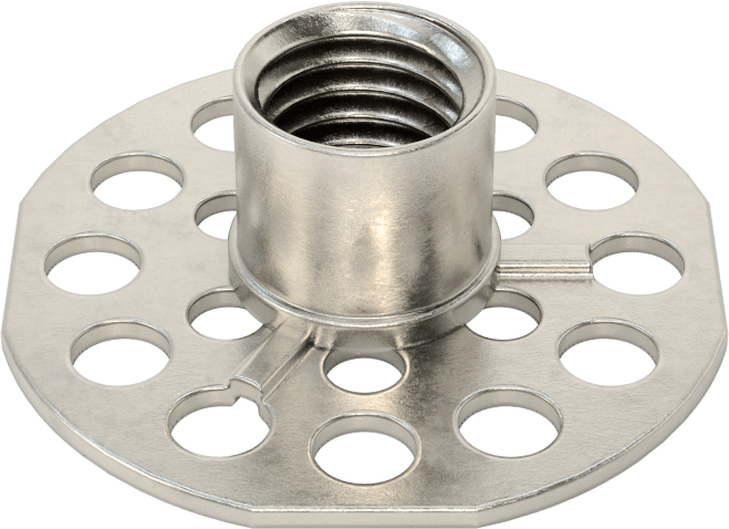 316 Paslanmaz Çelik Kapalı Uçlu Yapıştırıcı Hazır Somun, M12 x 1,75 mm Dişli Boyutu, 38 mm Taban Çapı, 13 mm Somun Genişliği