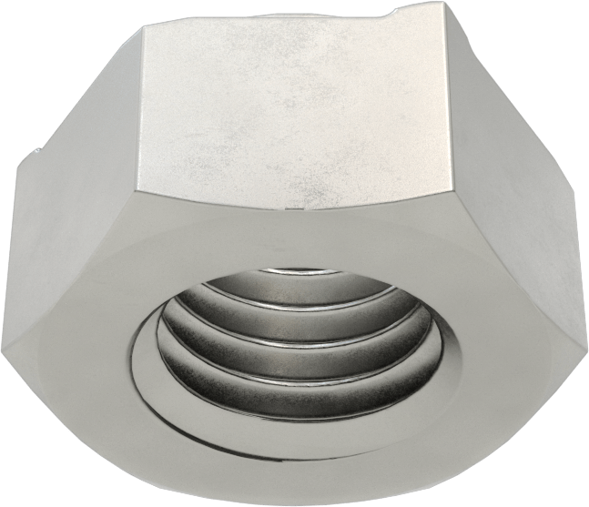 Çelik altıgen kaynak somunu, 5/8"-11 Diş Boyutu, 25/32“ Çap x 0,085” Yükseklik Yaka