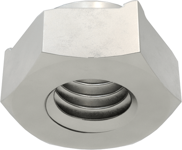 Çelik altıgen kaynak somunu, 3/8"-16 Diş Boyutu, 17/32“ Çap x 0,085” Yükseklik Yaka