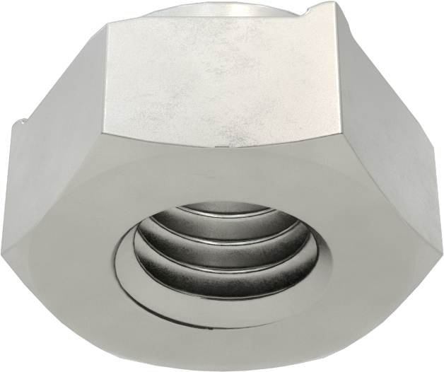 Çelik altıgen kaynak somunu, 7/16"-14 Diş Boyutu, 21/32“ Çap x 0,085” Yükseklik Yaka
