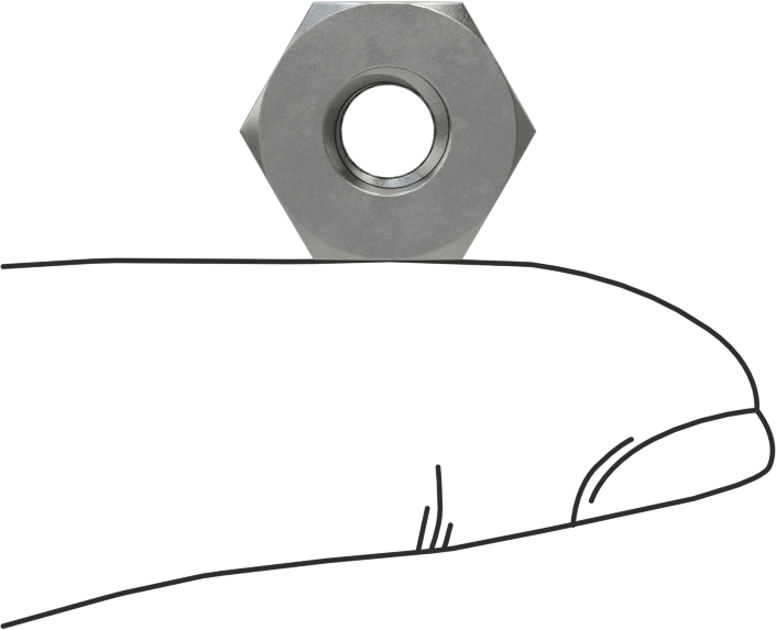 Çelik altıgen kaynak somunu, 1/4"-20 Diş Boyutu, 13/32“ Çap x 0,085” Yüksek Yaka