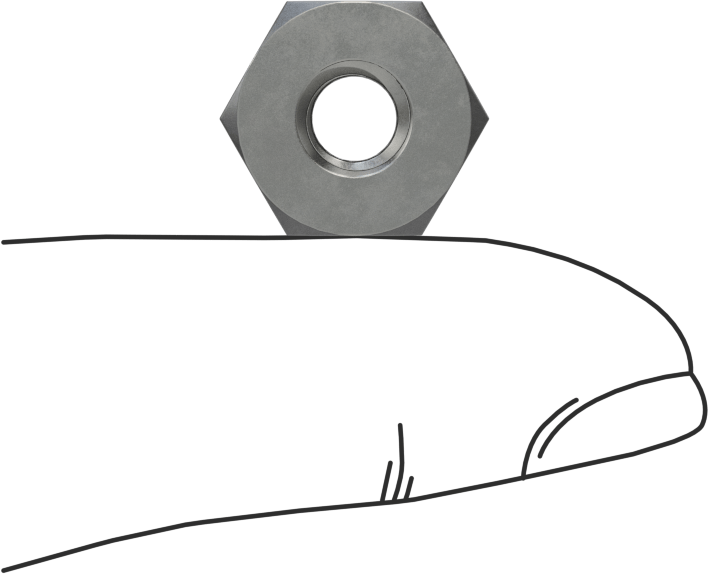 Çelik altıgen kaynak somunu, 1/4"-20 Diş Boyutu, 13/32“ Çap x 0,040” Yükseklik Yaka