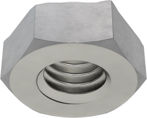 Çelik altıgen kaynak somunu, 3/8"-16 Diş Boyutu, 17/32“ Çap x 0,050” Yükseklik Yaka