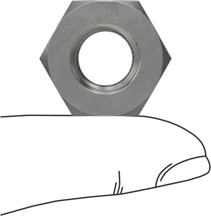 Çelik altıgen kaynak somunu, 1/2"-13 Diş Boyutu