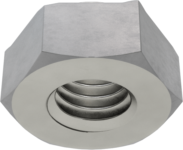Çelik altıgen kaynak somunu, 7/16"-14 Diş Boyutu, 21/32“ Çap x 0,05” Yükseklik Yaka