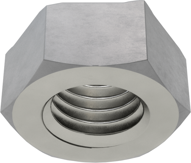 Çelik altıgen kaynak somunu, 5/8"-11 Diş Boyutu, 25/32“ Çap x 0,06” Yükseklik Yaka