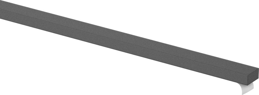 Süper Yastıklama Polietilen Köpük Şerit, Yapışkan arka yüz, Ekstra Yumuşak, 3/8" Genişlik, 3/16" Kalınlık, Siyah