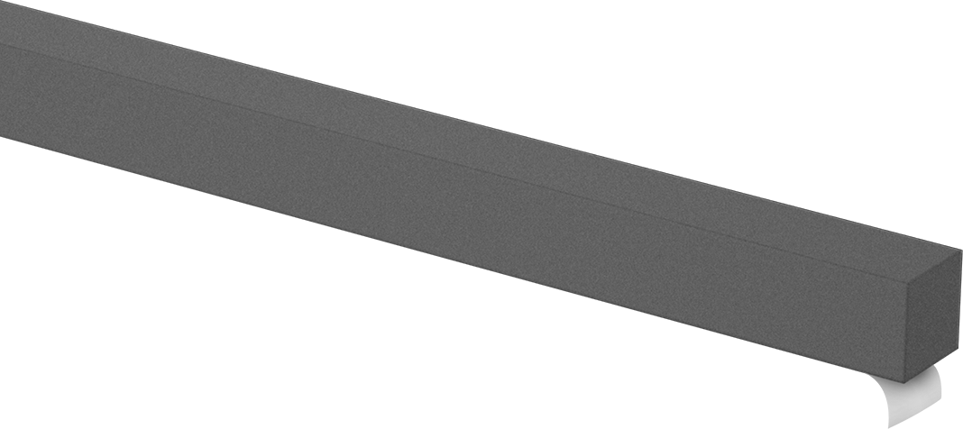 Süper Yastıklama Polietilen Köpük Şerit, Yapışkan arka yüz, Ekstra Yumuşak, 1/2" Genişlik, 1/2" Kalınlık, Siyah