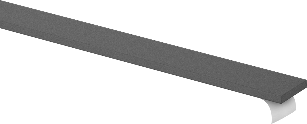 Süper Yastıklama Polietilen Köpük Şerit, Yapışkan arka yüz, Ekstra Yumuşak, 3/4" Genişlik, 1/8" Kalınlık, Siyah