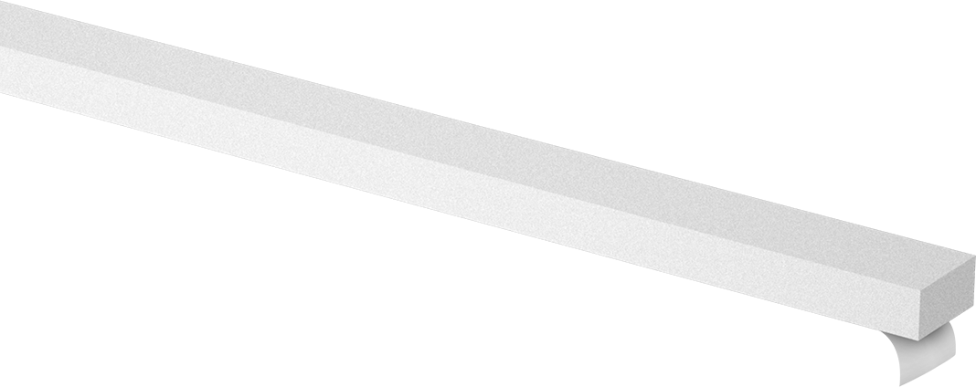 Süper Yastıklama Polietilen Köpük Şerit, Yapışkan arka yüz, Ekstra Yumuşak, 1/2" Genişlik, 1/4" Kalınlık, Beyaz
