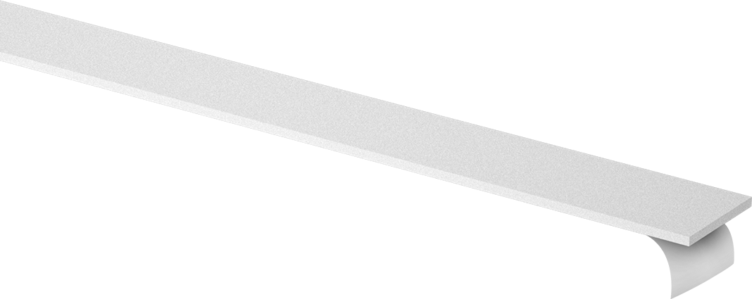 Süper Yastıklama Polietilen Köpük Şerit, Yapışkan arka yüz, Yumuşak, 3/4" Genişlik, 1/16" Kalınlık, Beyaz