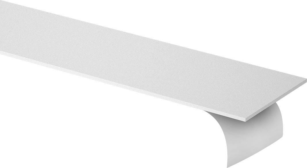 Süper Yastıklama Polietilen Köpük Şerit, Yapışkan arka yüz, Yumuşak, 2 inç Genişlik, 1/16" Kalınlık, Beyaz