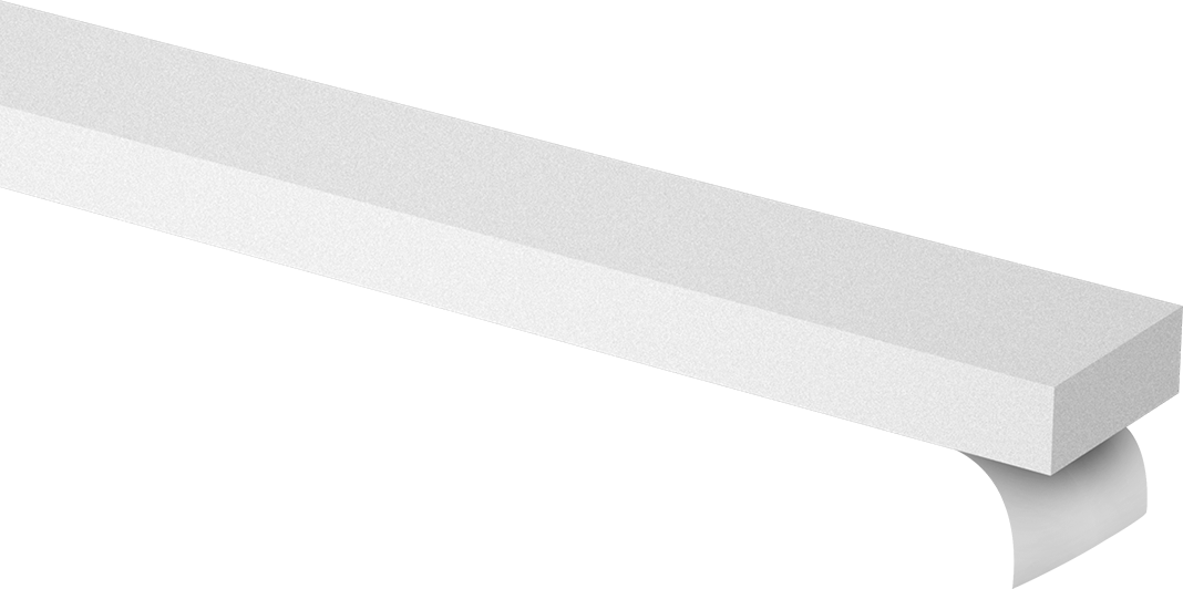 Süper Yastıklama Polietilen Köpük Şerit, Yapışkan arka yüz, Ekstra Yumuşak, 1" Genişlik, 3/8" Kalınlık, Beyaz