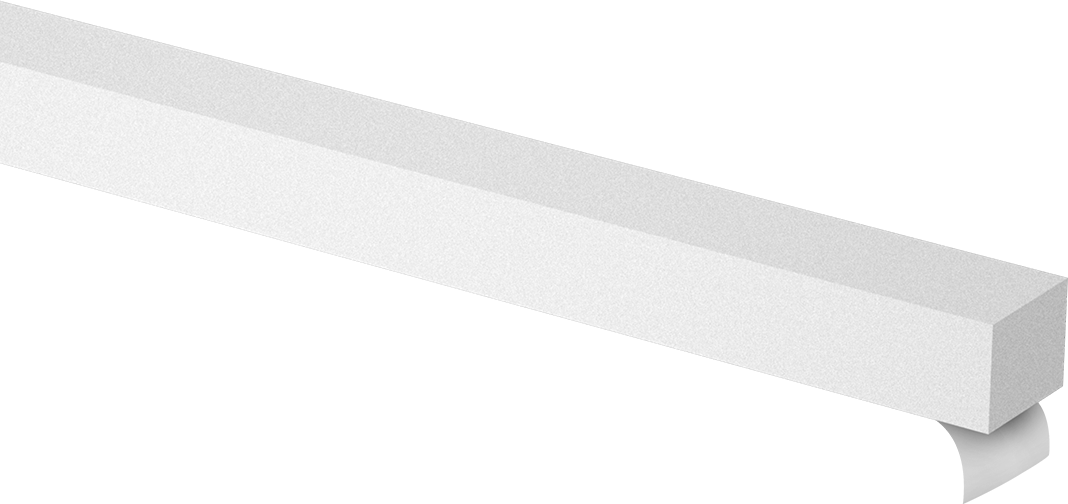 Süper Yastıklama Polietilen Köpük Şerit, Yapışkan arka yüz, Ekstra Yumuşak, 5/8" Genişlik, 1/2" Kalınlık, Beyaz