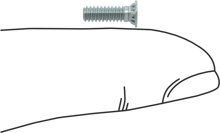 Pres Geçmeli Saplamalar, Çelik, 4-40 Diş, 3/8" Uzunluk, PEM® Fh440-6