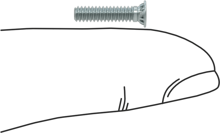 Pres Geçmeli Saplamalar, Çelik, 4-40 Diş, 1/2" Uzunluk, PEM® Fh440-8