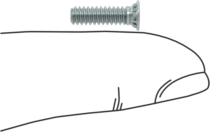 Pres Geçmeli Saplamalar, Çelik, 6-32 Diş, 1/2" Uzunluk, PEM® Fh632-8