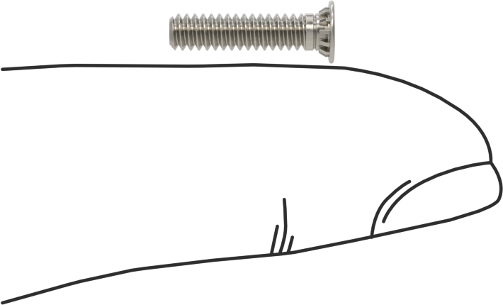 Pres Geçmeli Saplamalar, 18-8 Paslanmaz Çelik, 4-40 Diş, 1/2" Uzunluk, PEM® Fhs440-8