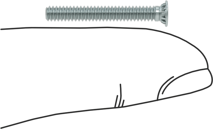 Pres Geçmeli Saplamalar, Çinko Kaplı Çelik, 4-40 Diş, PEM® Fh-440-14