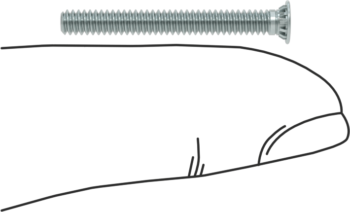 Pres Geçmeli Saplamalar, Çinko Kaplı Çelik, 4-40 Diş, PEM® Fh-440-16