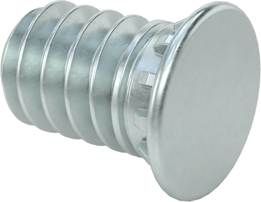 Pres Geçmeli Saplamalar, Çinko Kaplı Çelik, 10-24 Diş, PEM® Fh-024-5