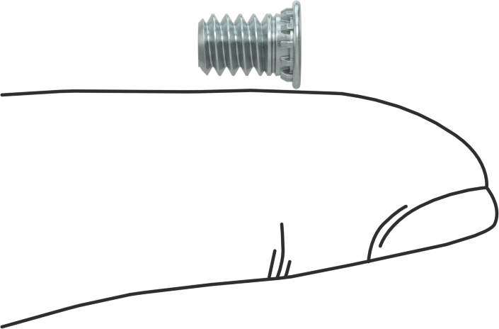 Pres Geçmeli Saplamalar, Çinko Kaplı Çelik, 10-24 Diş, PEM® Fh-024-5
